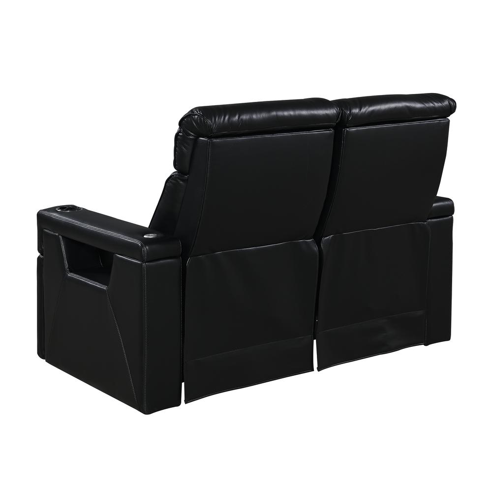 RowOne Rebellion 2 Seat Loveseat Motorized - Black - RowOne-RO8045-R2LSH-BLK