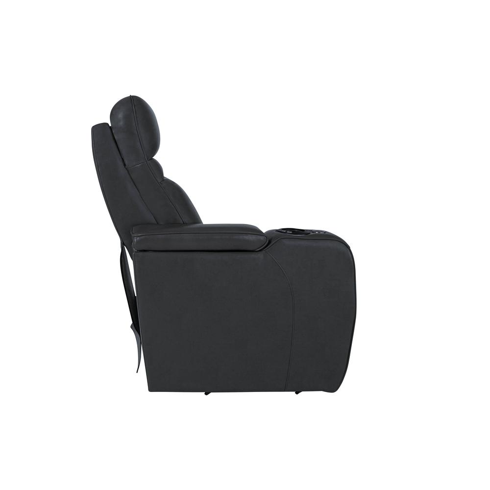 RowOne Cortes Black Leather 2-Arm Chair Motorized - RowOne-RO8050-08H-BLK