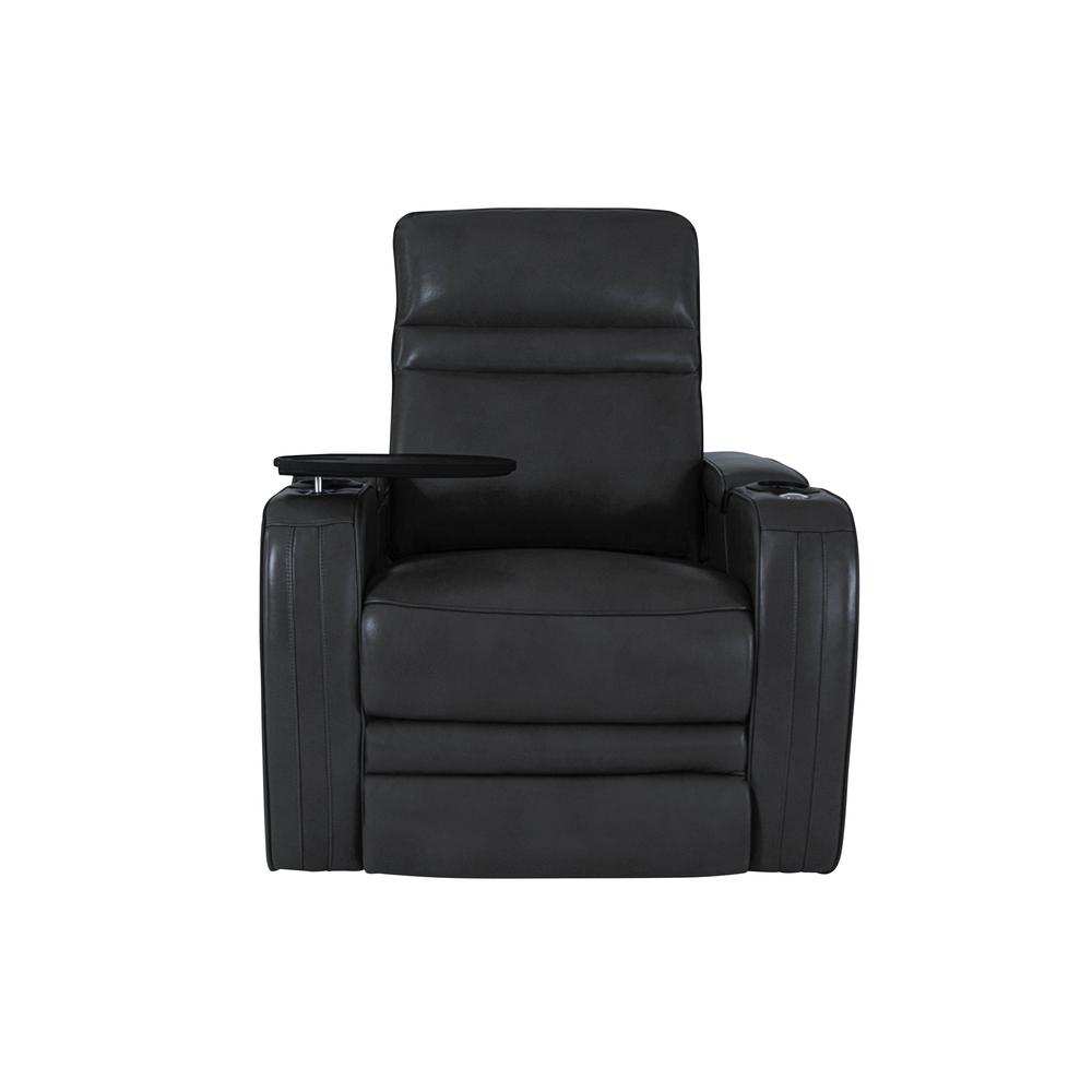 RowOne Cortes Black Leather 2-Arm Chair Motorized - RowOne-RO8050-08H-BLK