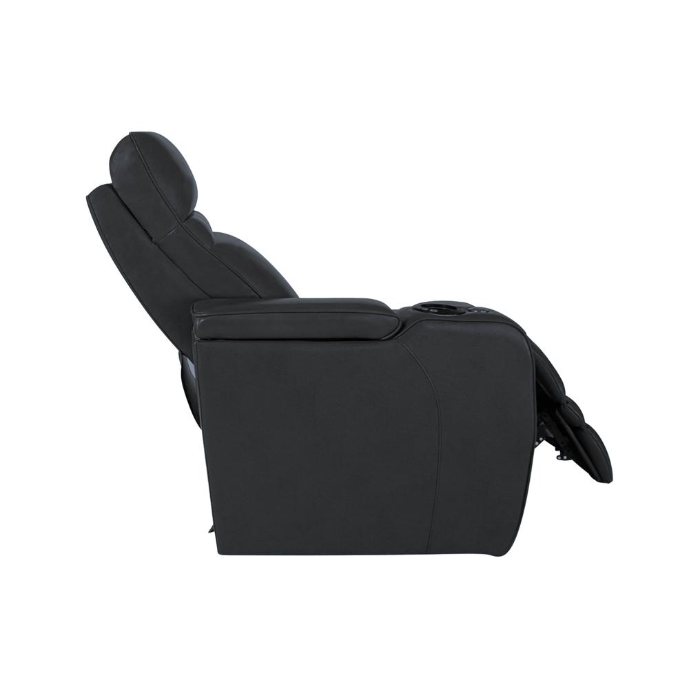 RowOne Cortes Black Leather 2-Arm Chair Motorized - RowOne-RO8050-08H-BLK