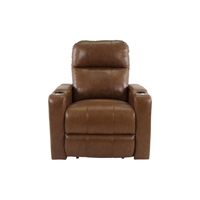 RowOne Prestige Brown Leather 2-Arm Chair Motorized