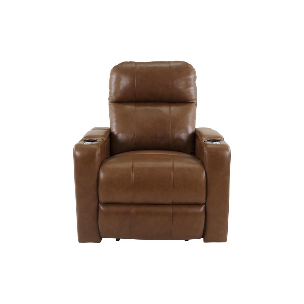 RowOne Prestige Brown Leather 2-Arm Chair Motorized - RowOne-RO8016-08P-BWN