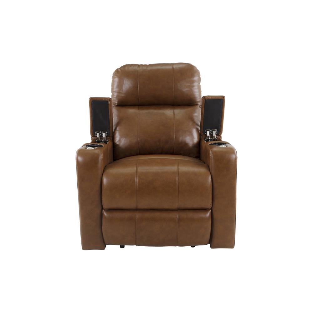 RowOne Prestige Brown Leather 2-Arm Chair Motorized - RowOne-RO8016-08P-BWN