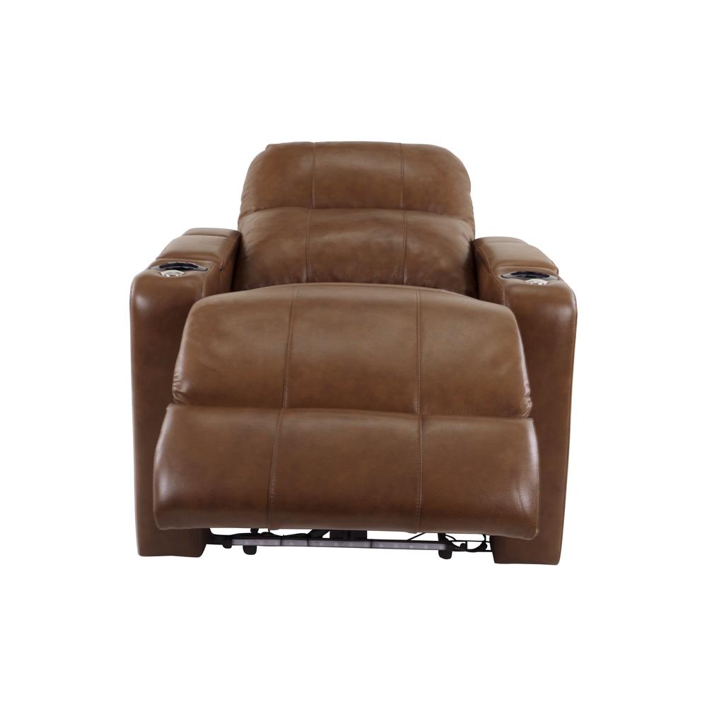 RowOne Prestige Brown Leather 2-Arm Chair Motorized - RowOne-RO8016-08P-BWN