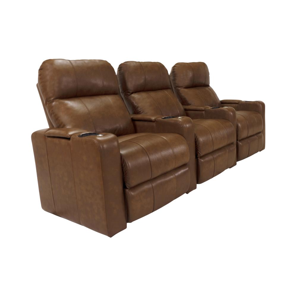 RowOne Prestige Brown Leather 3 Seat Sofa Motorized - RowOne-RO8016-R3SFA-BWN