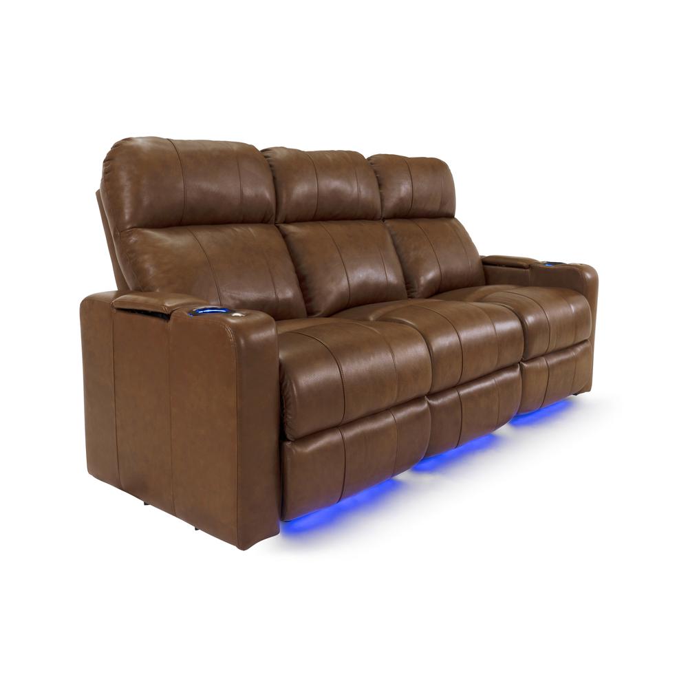 RowOne Prestige Brown Leather 3 Seat Sofa Motorized - RowOne-RO8016-R3SFA-BWN