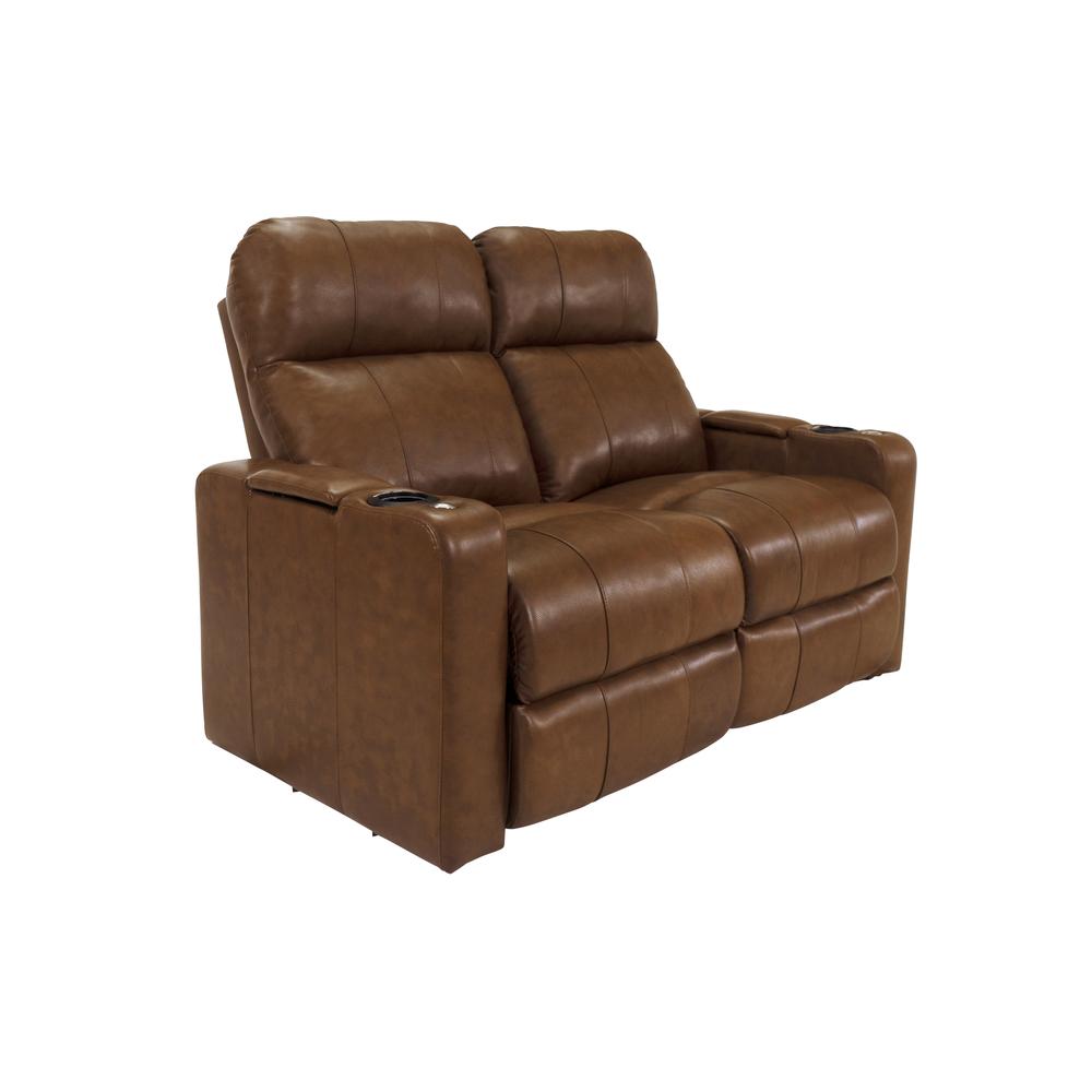 RowOne Prestige Brown Leather 2 Seat Loveseat Motorized - RowOne-RO8016-R2LSP-BWN