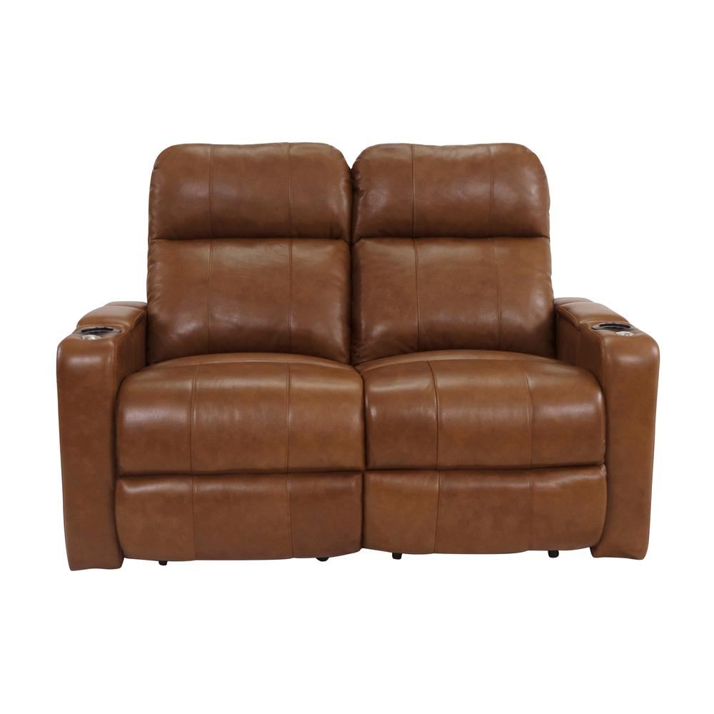 RowOne Prestige Brown Leather 2 Seat Loveseat Motorized - RowOne-RO8016-R2LSP-BWN