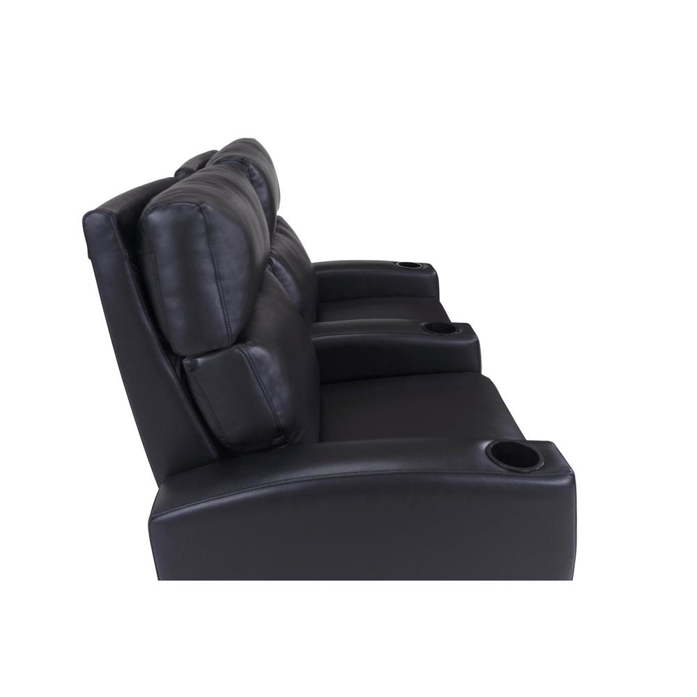 RowOne Galaxy II 2 Chair Straight Row Motorized - Black - RowOne-RO8068-R2CP-BLK