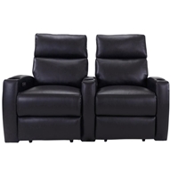 RowOne Galaxy II 2 Chair Straight Row Motorized - Black