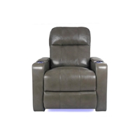 RowOne Prestige Gray Leather 2-Arm Chair Motorized