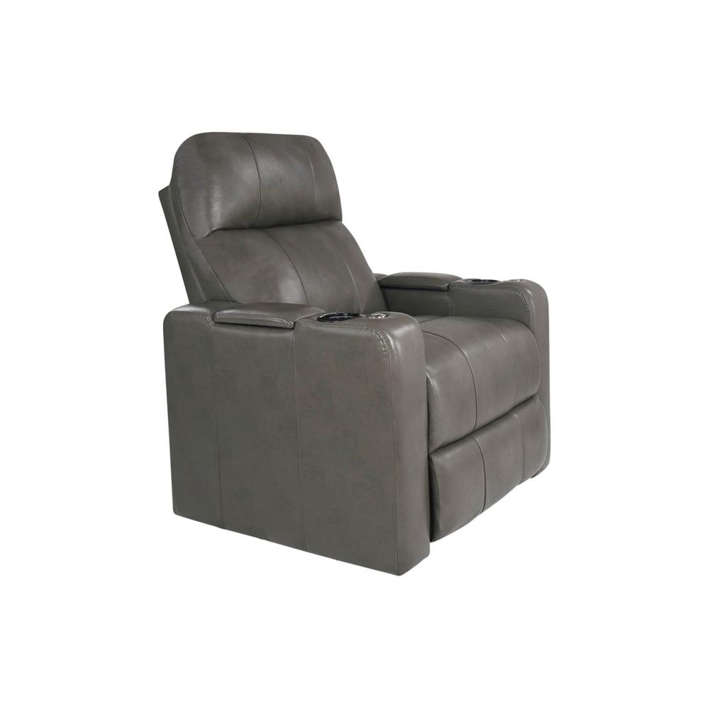 RowOne Prestige Gray Leather 2-Arm Chair Motorized - RowOne-RO8016-08P-GRY