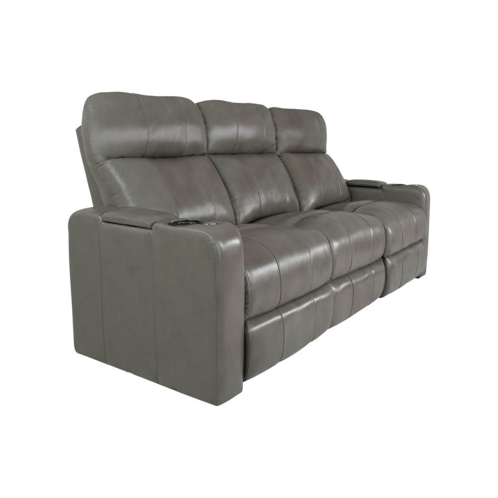 RowOne Prestige Gray Leather 3 Seat Sofa Motorized - RowOne-RO8016-R3SFA-GRY