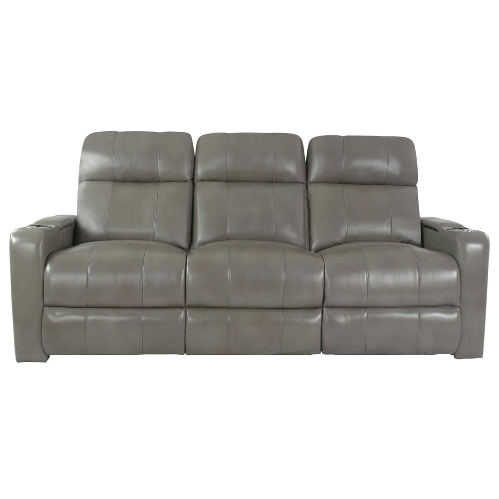 RowOne Prestige Gray Leather 3 Seat Sofa Motorized - RowOne-RO8016-R3SFA-GRY