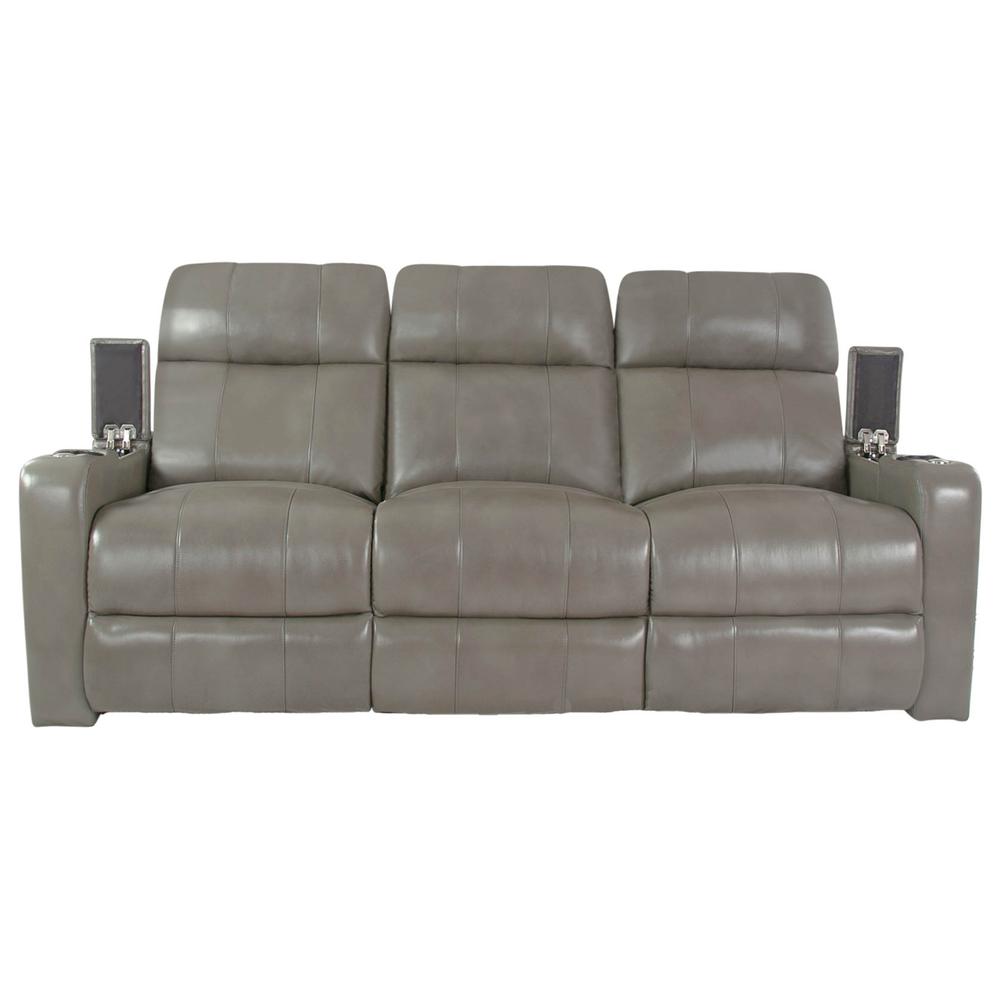 RowOne Prestige Gray Leather 3 Seat Sofa Motorized - RowOne-RO8016-R3SFA-GRY