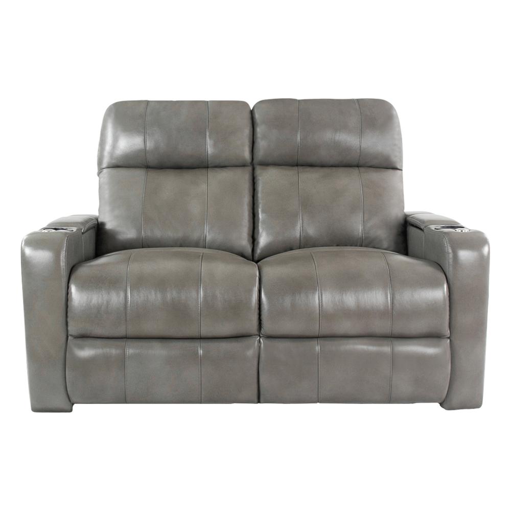 RowOne Prestige Gray Leather 2 Seat Loveseat Motorized - RowOne-RO8016-R2LSP-GRY