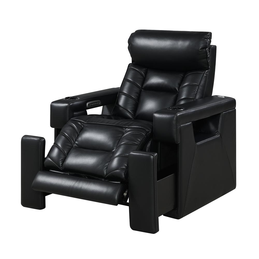 RowOne Rebellion 2-Arm Chair Motorized - Black - RowOne-RO8045-08H-BLK