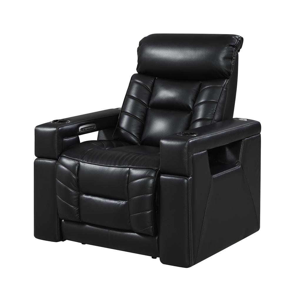 RowOne Rebellion 2-Arm Chair Motorized - Black - RowOne-RO8045-08H-BLK