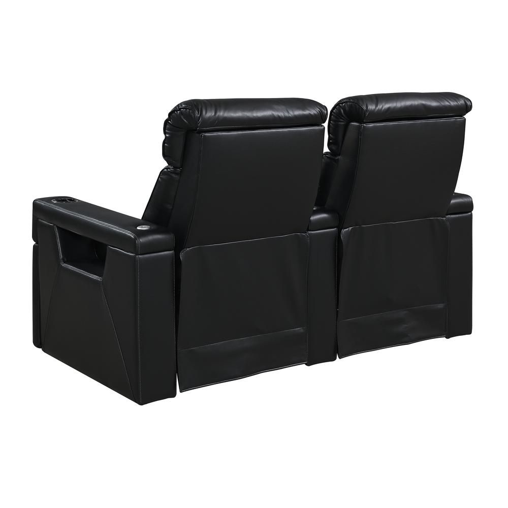 RowOne Rebellion 2 Chair Straight Row Motorized - Black - RowOne-RO8045-R2CH-BLK