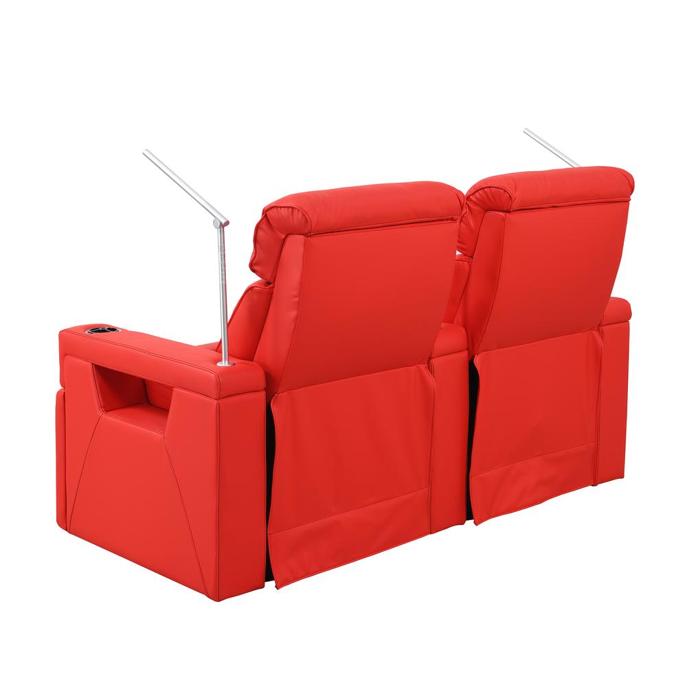 RowOne Rebellion 2 Chair Straight Row Motorized - Red - RowOne-RO8045-R2CH-RED