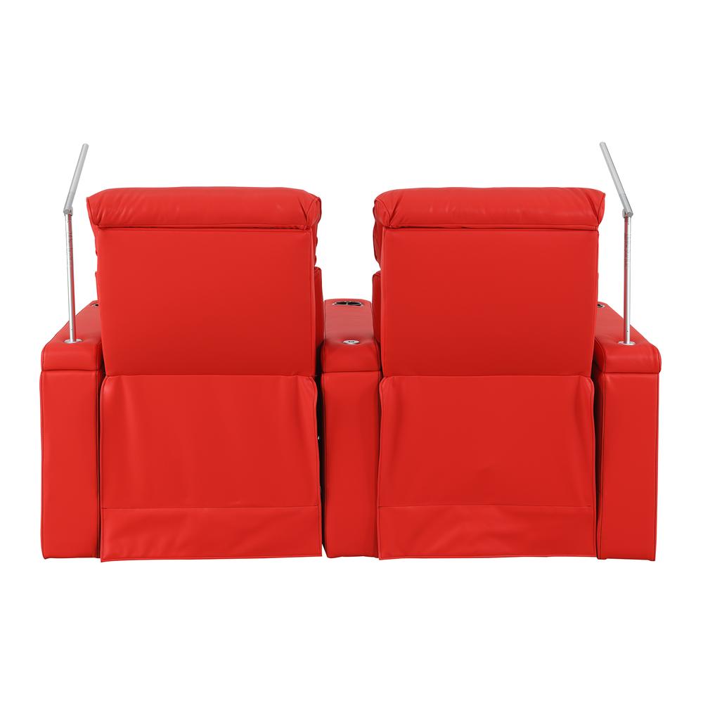 RowOne Rebellion 2 Chair Straight Row Motorized - Red - RowOne-RO8045-R2CH-RED