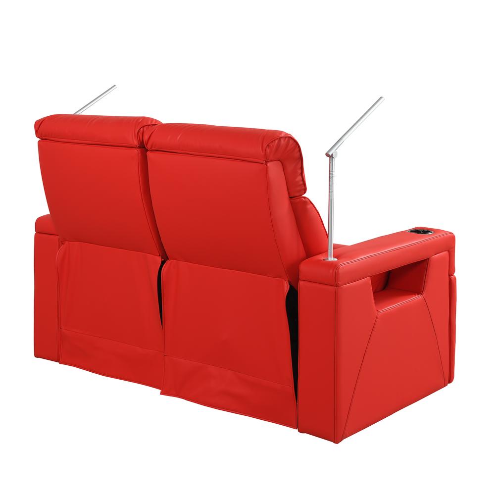 RowOne Rebellion 2 Seat Loveseat Motorized - Red - RowOne-RO8045-R2LSH-RED