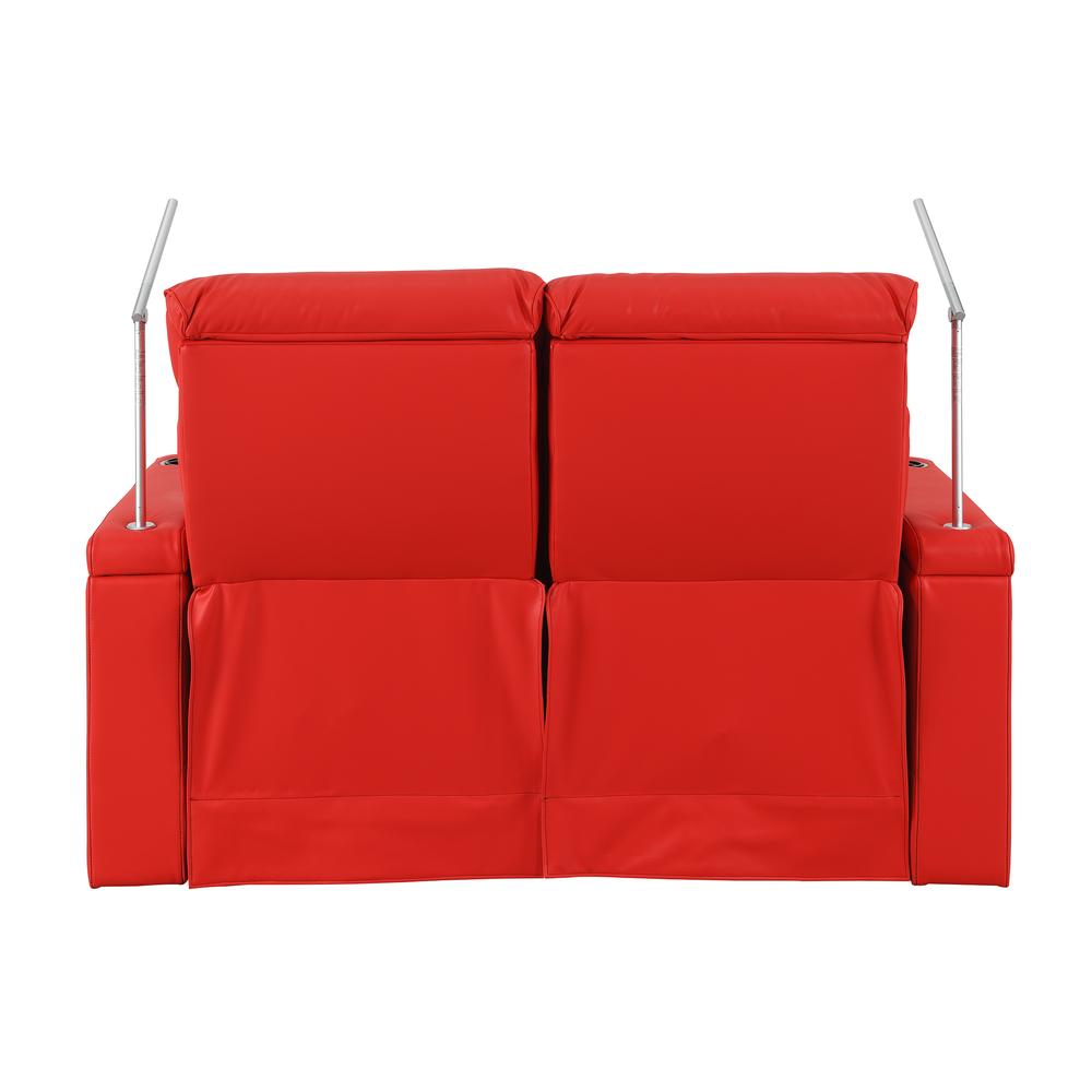 RowOne Rebellion 2 Seat Loveseat Motorized - Red - RowOne-RO8045-R2LSH-RED