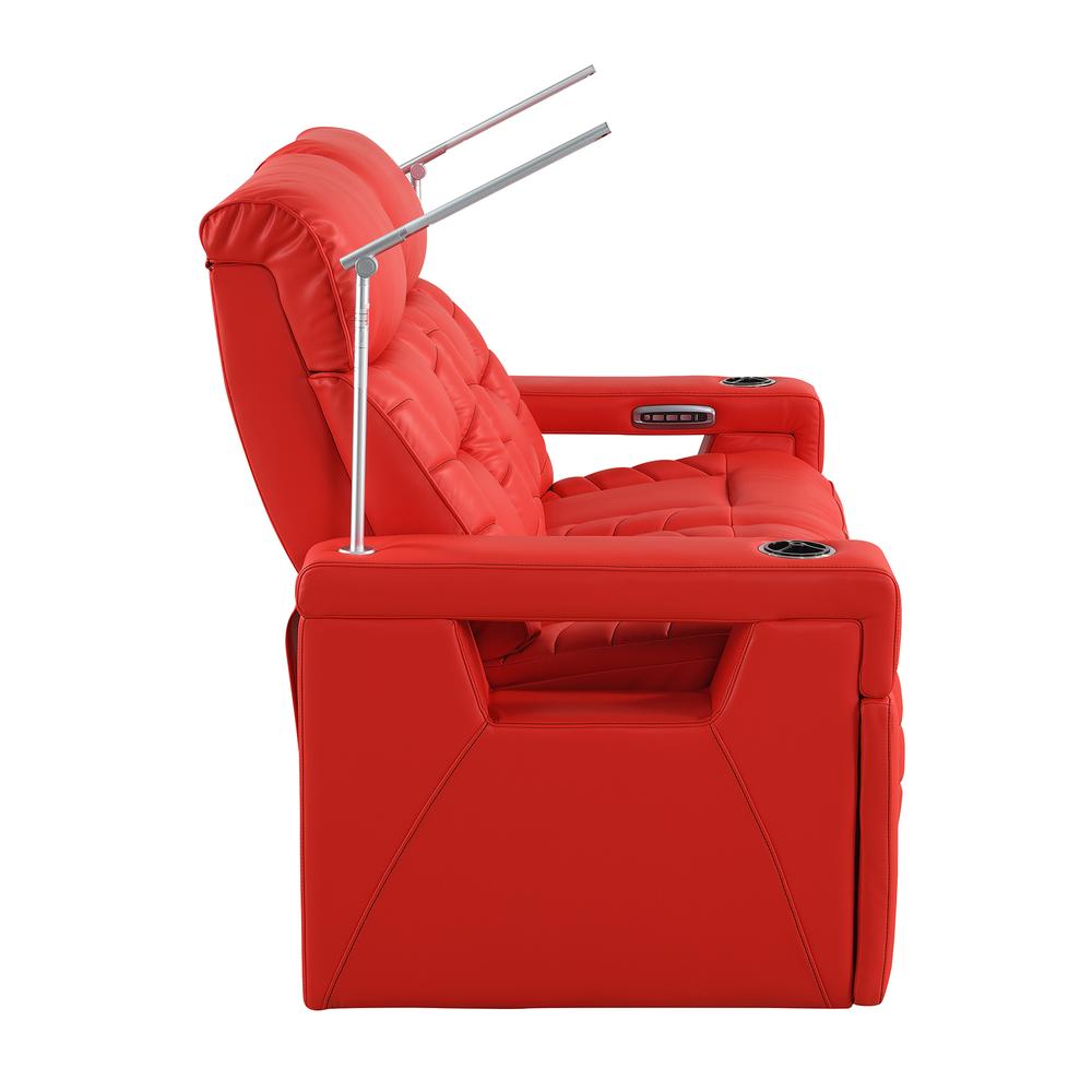 RowOne Rebellion 2 Seat Loveseat Motorized - Red - RowOne-RO8045-R2LSH-RED