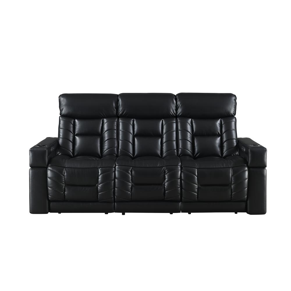 RowOne Rebellion 3 Seat Sofa Motorized - Black - RowOne-RO8045-R3SFA-BLK