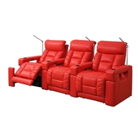 RowOne Rebellion 3 Chair Straight Row Motorized - Red