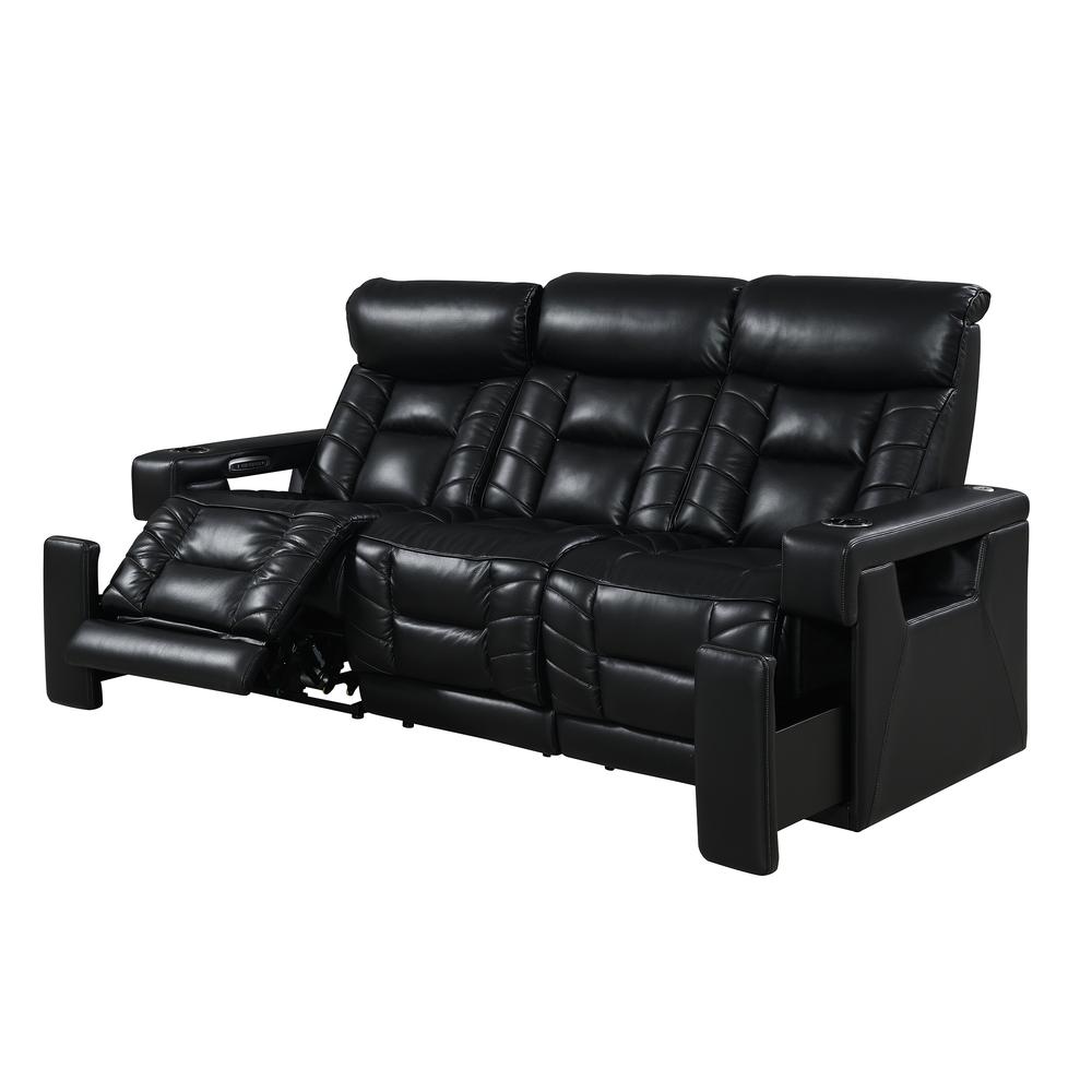 RowOne Rebellion 3 Seat Sofa Motorized - Black - RowOne-RO8045-R3SFA-BLK