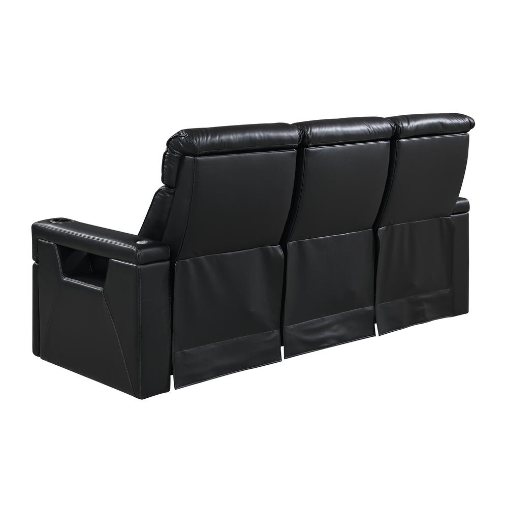 RowOne Rebellion 3 Seat Sofa Motorized - Black - RowOne-RO8045-R3SFA-BLK