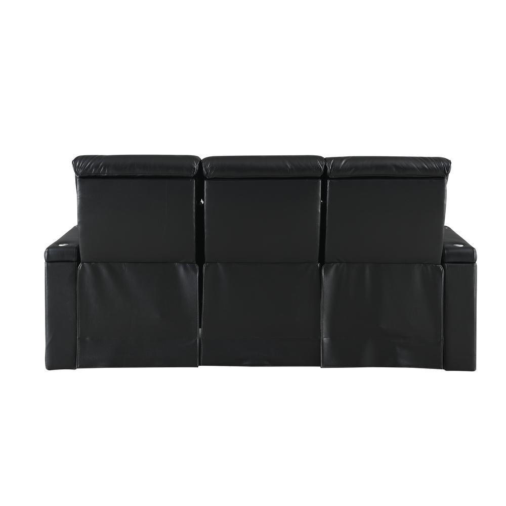 RowOne Rebellion 3 Seat Sofa Motorized - Black - RowOne-RO8045-R3SFA-BLK