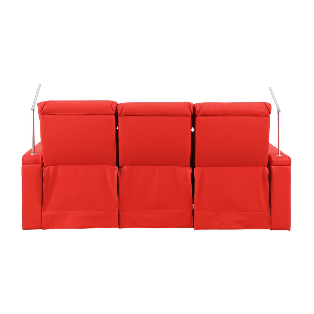 RowOne Rebellion 3 Seat Sofa Motorized - Red - RowOne-RO8045-R3SFA-RED