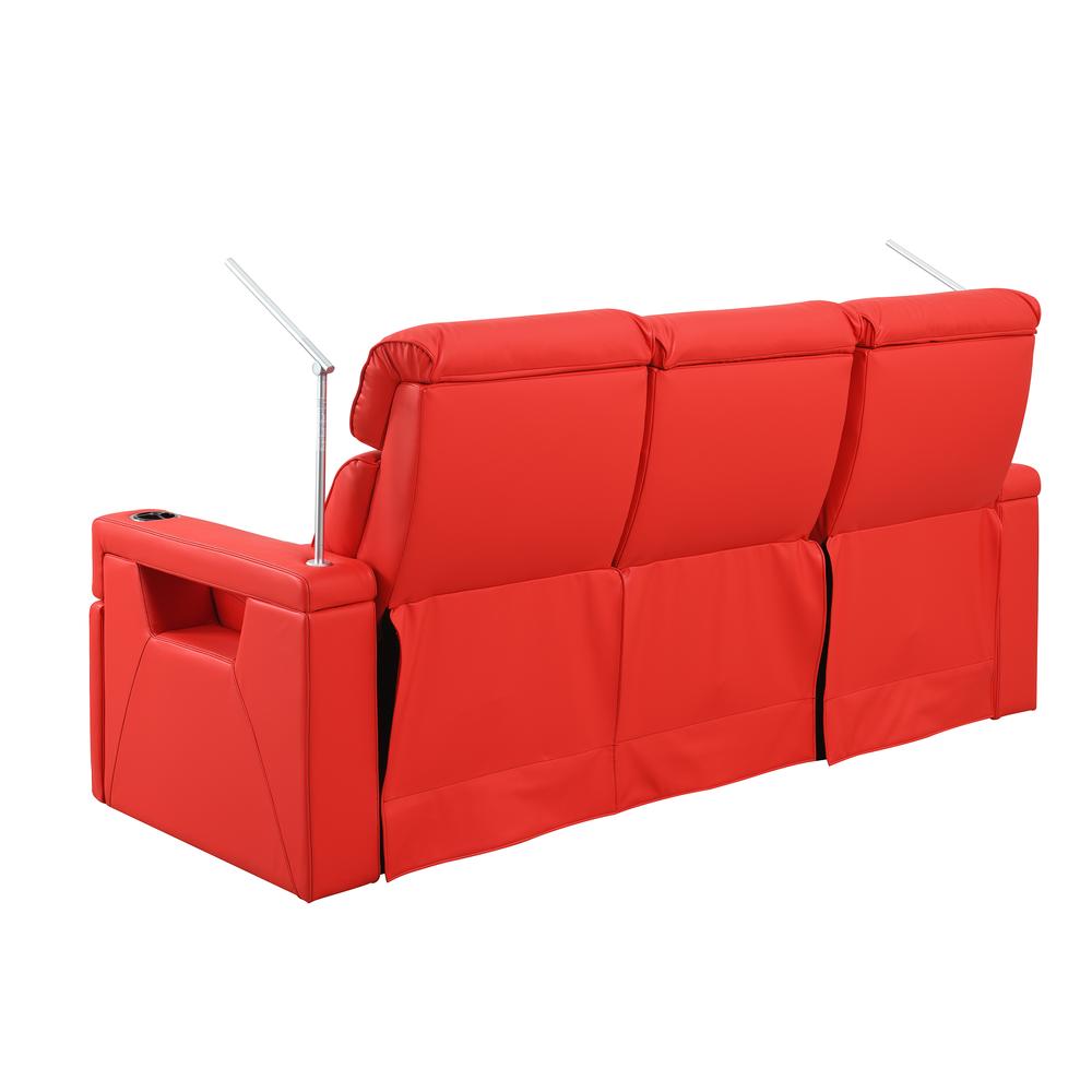 RowOne Rebellion 3 Seat Sofa Motorized - Red - RowOne-RO8045-R3SFA-RED