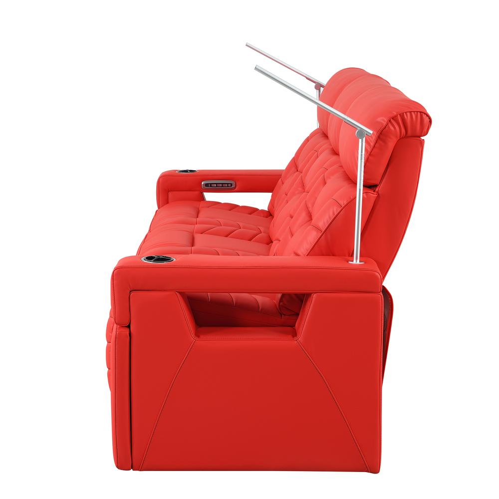 RowOne Rebellion 3 Seat Sofa Motorized - Red - RowOne-RO8045-R3SFA-RED