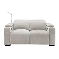 RowOne Calveri Microfiber Fabric 2 Seat Loveseat Power Recline - Taupe