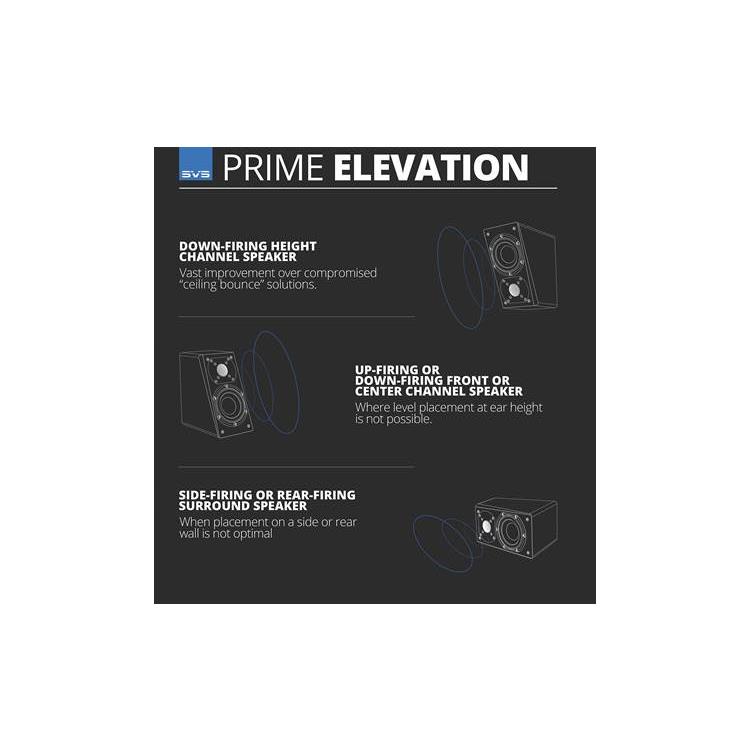 SVS Prime Elevation Height effects speakers (Premium Black Ash) - SVS-PRIMEELVBLK-Ash