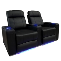 Valencia Piacenza Motorized Home Theater Seating - Top Grain Leather