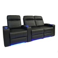 Valencia Piacenza Motorized Home Theater Seating - Top Grain Leather