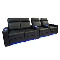 Valencia Piacenza Motorized Home Theater Seating - Top Grain Leather