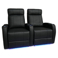 Valencia Syracuse Motorized Home Theater Seating - Top Grain Leather