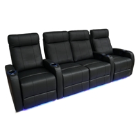 Valencia Syracuse Motorized Home Theater Seating - Top Grain Leather