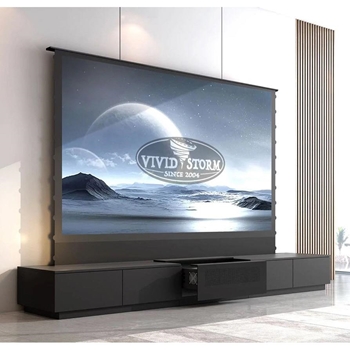 Vividstorm Motorized Floor Rising ALR Projector Screen Screen for Ultra  Short Throw Projectors 120 Inch with Acoustically Transparent Bottom Black  Border - VSDSTUST120HP - Vividstorm Vividstorm-VSDSTUST120HP