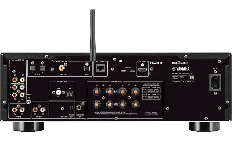 Yamaha R-N1000A Stereo receiver with Wi-Fi, Bluetooth, Apple AirPlay 2, and HDMI (Black) - R-N1000ABL - Yamaha-R-N1000ABL