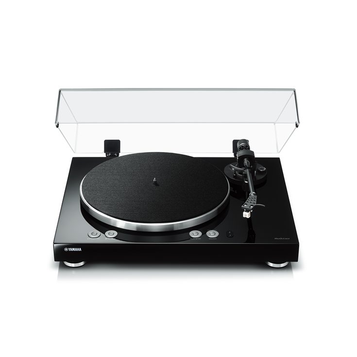 Yamaha TT-N503 MusicCast VINYL 500 Manual belt-drive turntable with Wi-Fi, Bluetooth and MusicCast, plus built-in phono preamp and pre-mounted cartridge (Black) - TT-N503BL - Yamaha-TT-N503BL