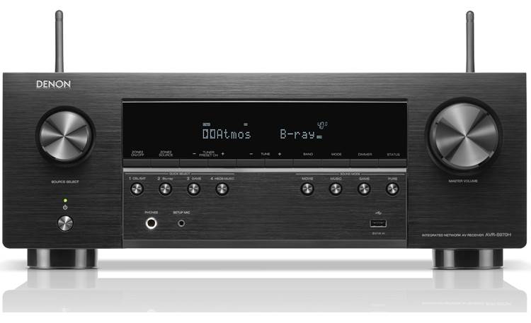 Denon AVR-S970H 7.2-channel home theater receiver with Dolby Atmos,  Bluetooth, Apple AirPlay 2, and Amazon Alexa compatibility - AVR-S970H