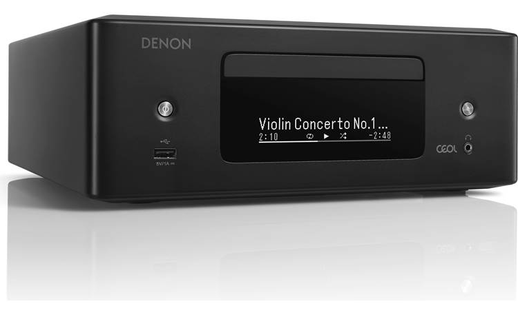 Denon CEOL RCD-N12 Compact stereo receiver with built-in CD player, tuner, Bluetooth, Apple AirPlay 2, and HEOS streaming - RCDN12BKE3