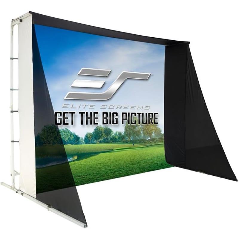Elite Screens ImpactWhite Sport Simulation , 8'x10' Portable Fast Folding Impact Projector Screen for Golf/Multi-Sport Simulation Screen.