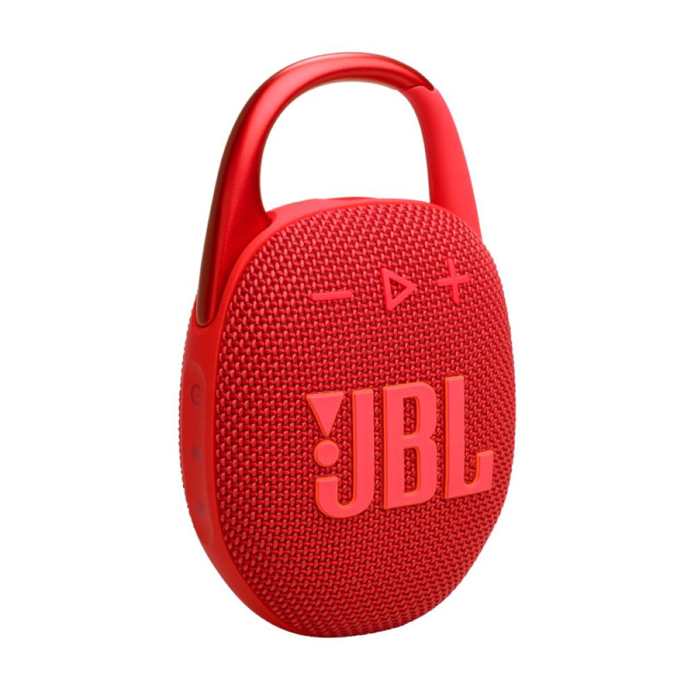 JBL Clip 5 Portable speaker with Bluetooth, built-in battery, waterproof and dustproof - Red